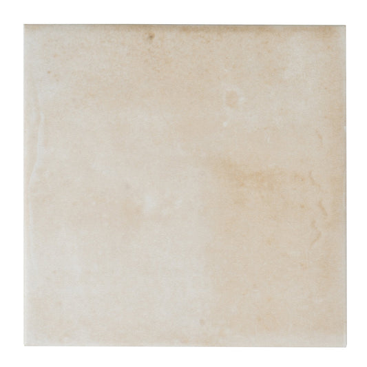 Creamy off-white 6x6 Matte Porcelain Zellige Square Tile - Sample