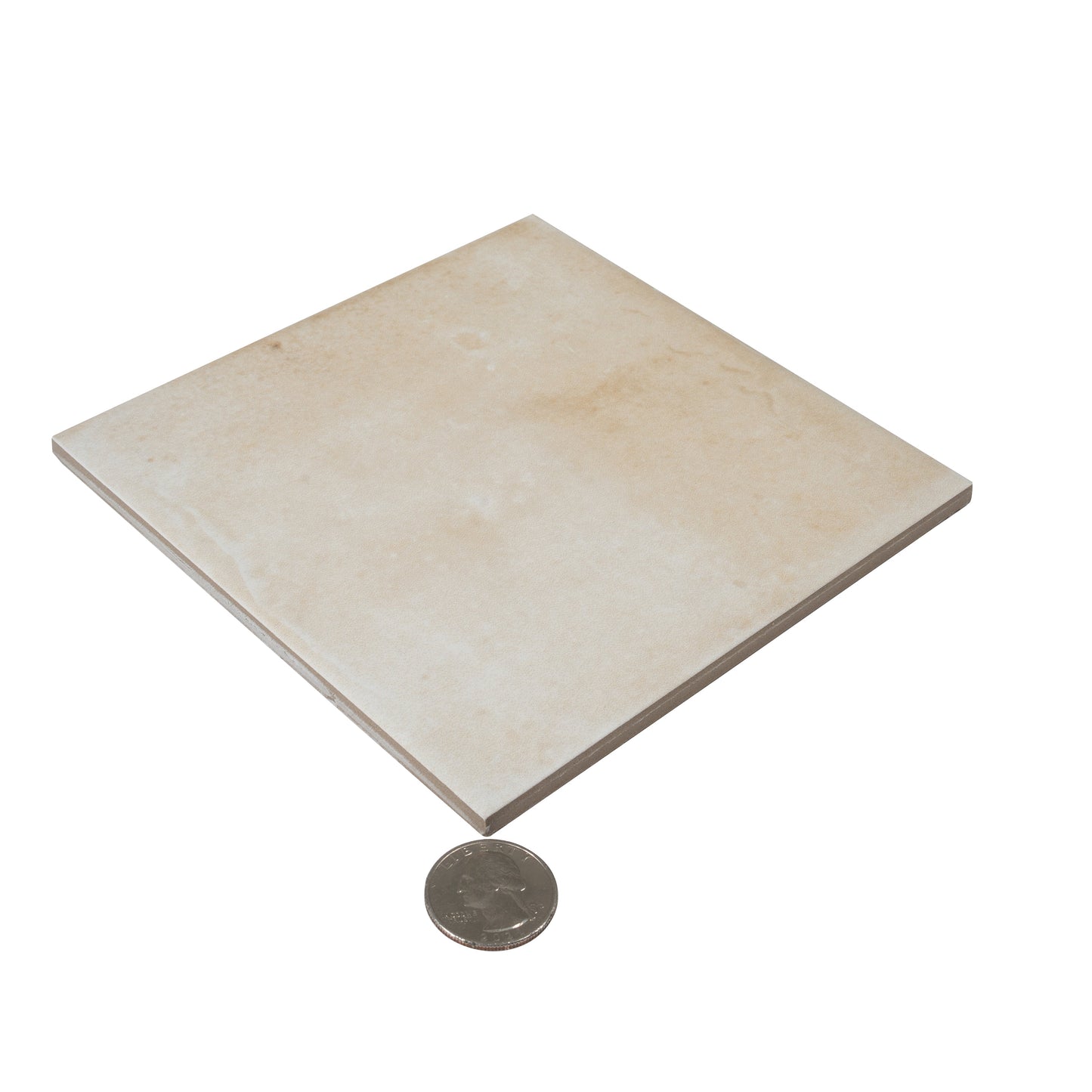 Creamy off-white 6x6 Matte Porcelain Zellige Square Tile