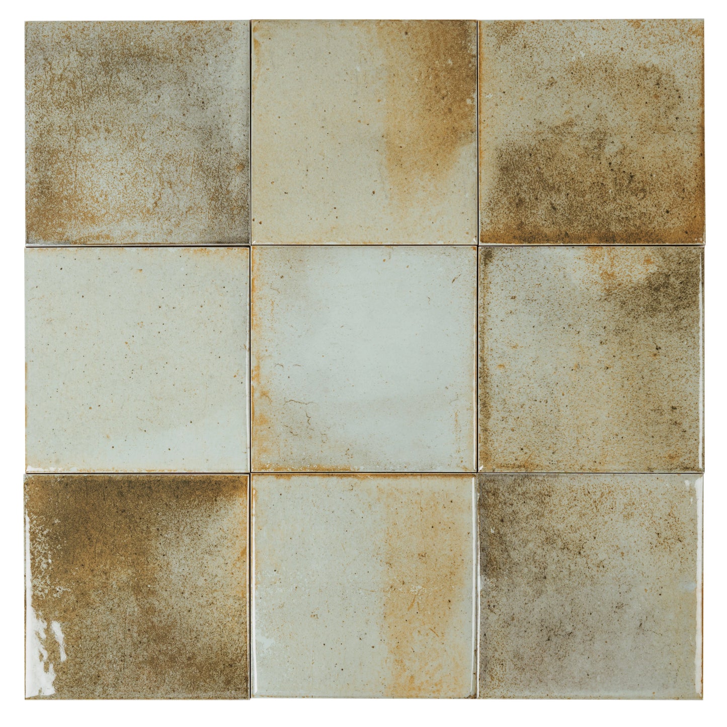 Celadon Green 6x6 Glossy Porcelain Zellige Square Tile