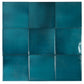 Tropical Teal 6x6 Glossy Porcelain Zellige Square Tile - Sample