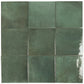 Moss Green 6x6 Glossy Porcelain Zellige Square Tile