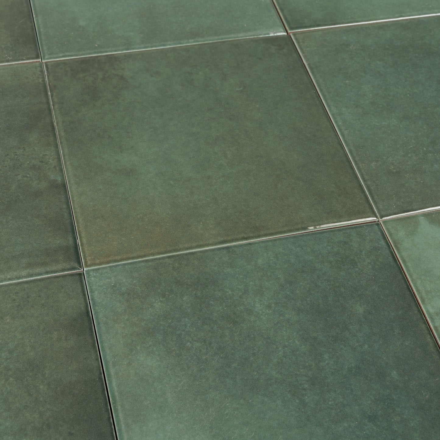 Moss Green 6x6 Glossy Porcelain Zellige Square Tile