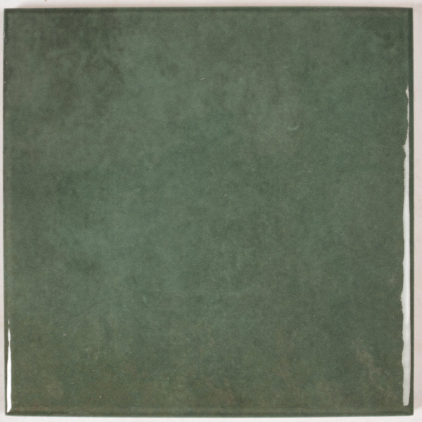 Moss Green 6x6 Glossy Porcelain Zellige Square Tile - Sample