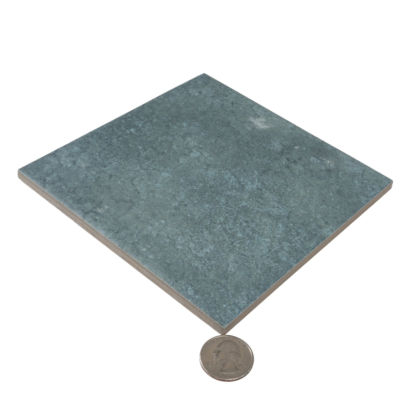 Dusty Blue 6x6 Matte Porcelain Zellige Square Tile