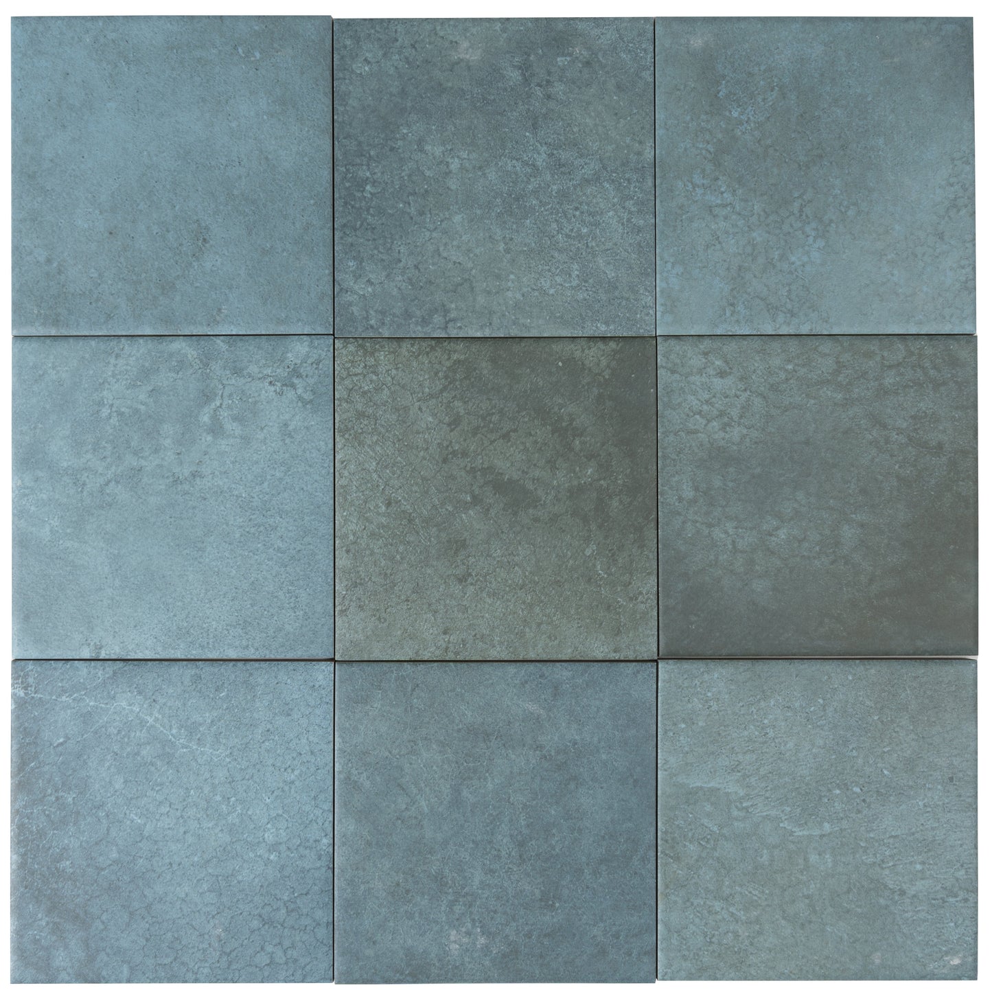 Dusty Blue 6x6 Matte Porcelain Zellige Square Tile - Sample