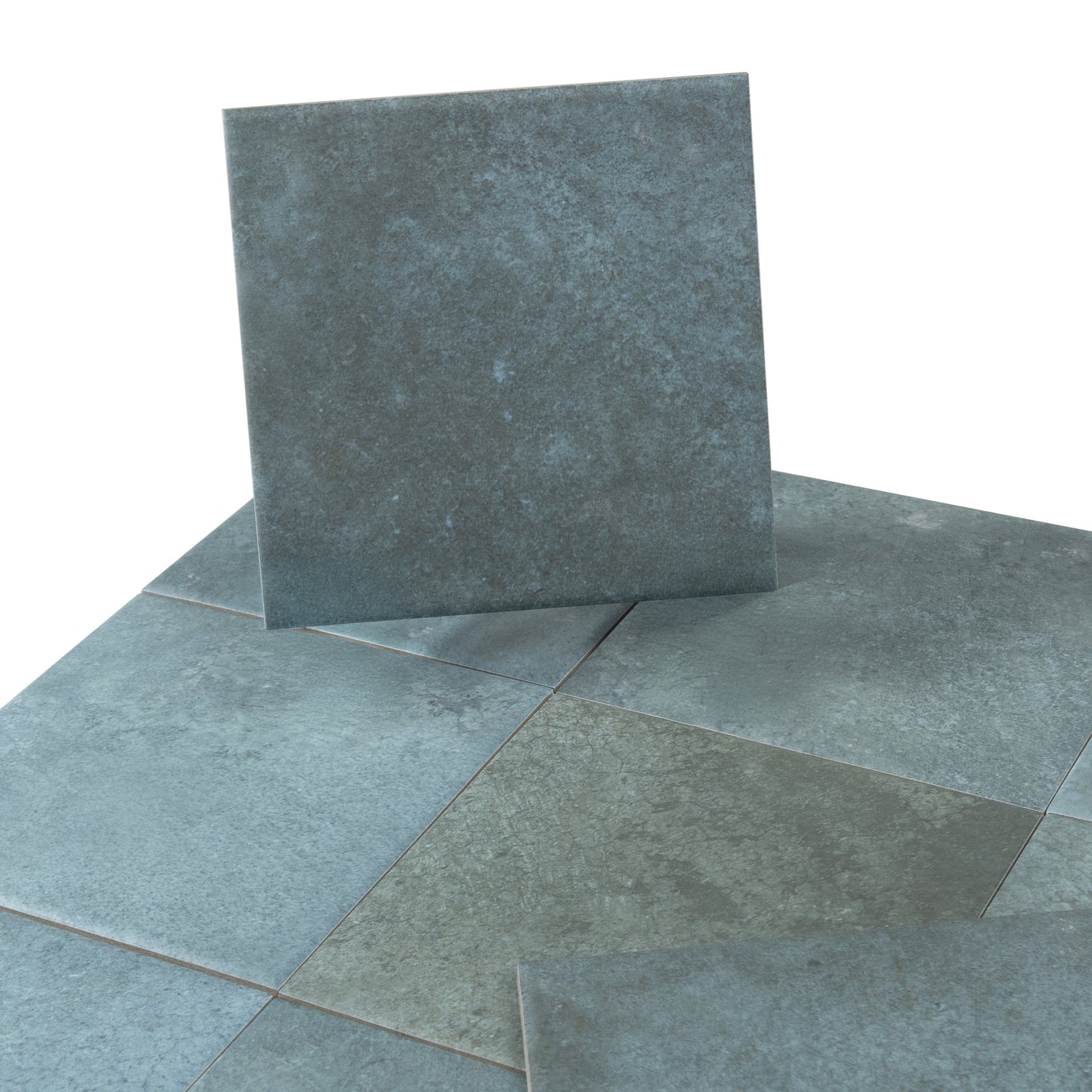 Dusty Blue 6x6 Matte Porcelain Zellige Square Tile