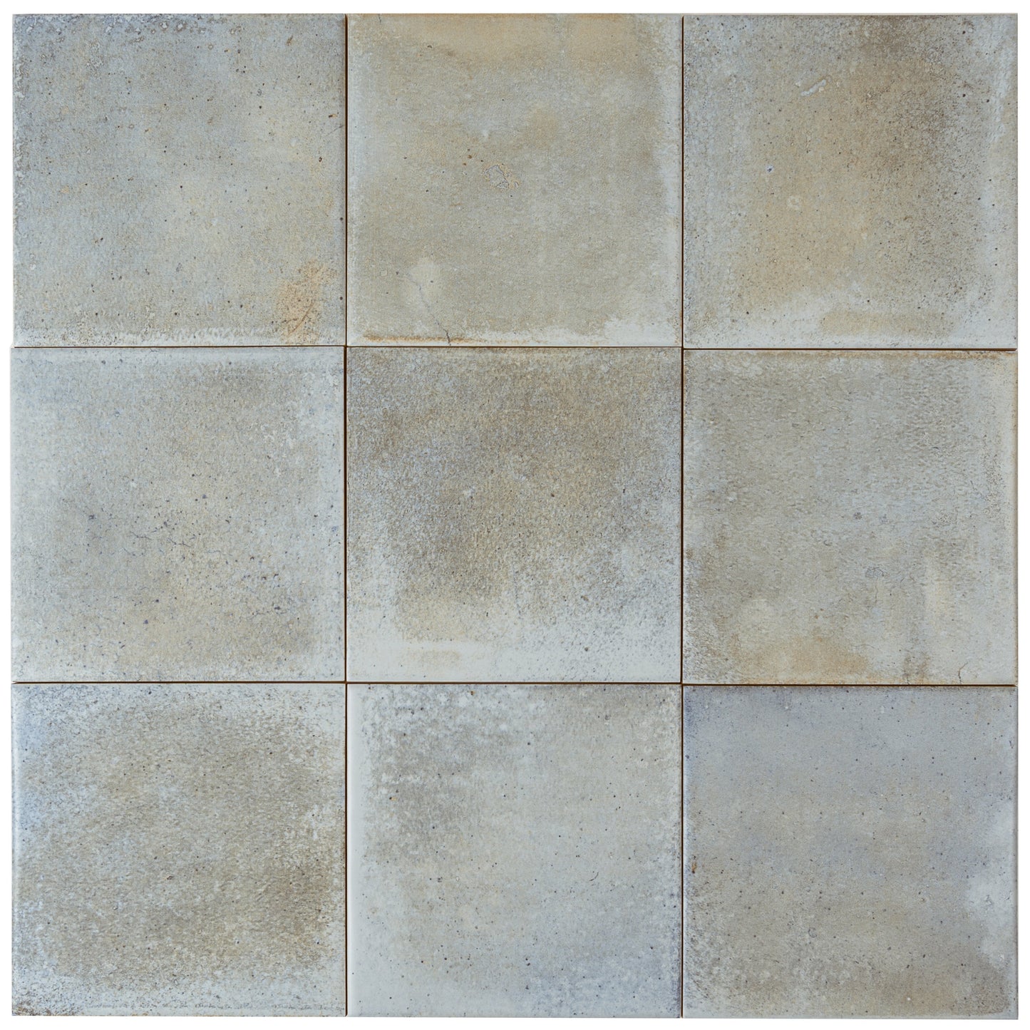 Coastal Mist 6x6 Matte Porcelain Zellige Square Tile - Sample