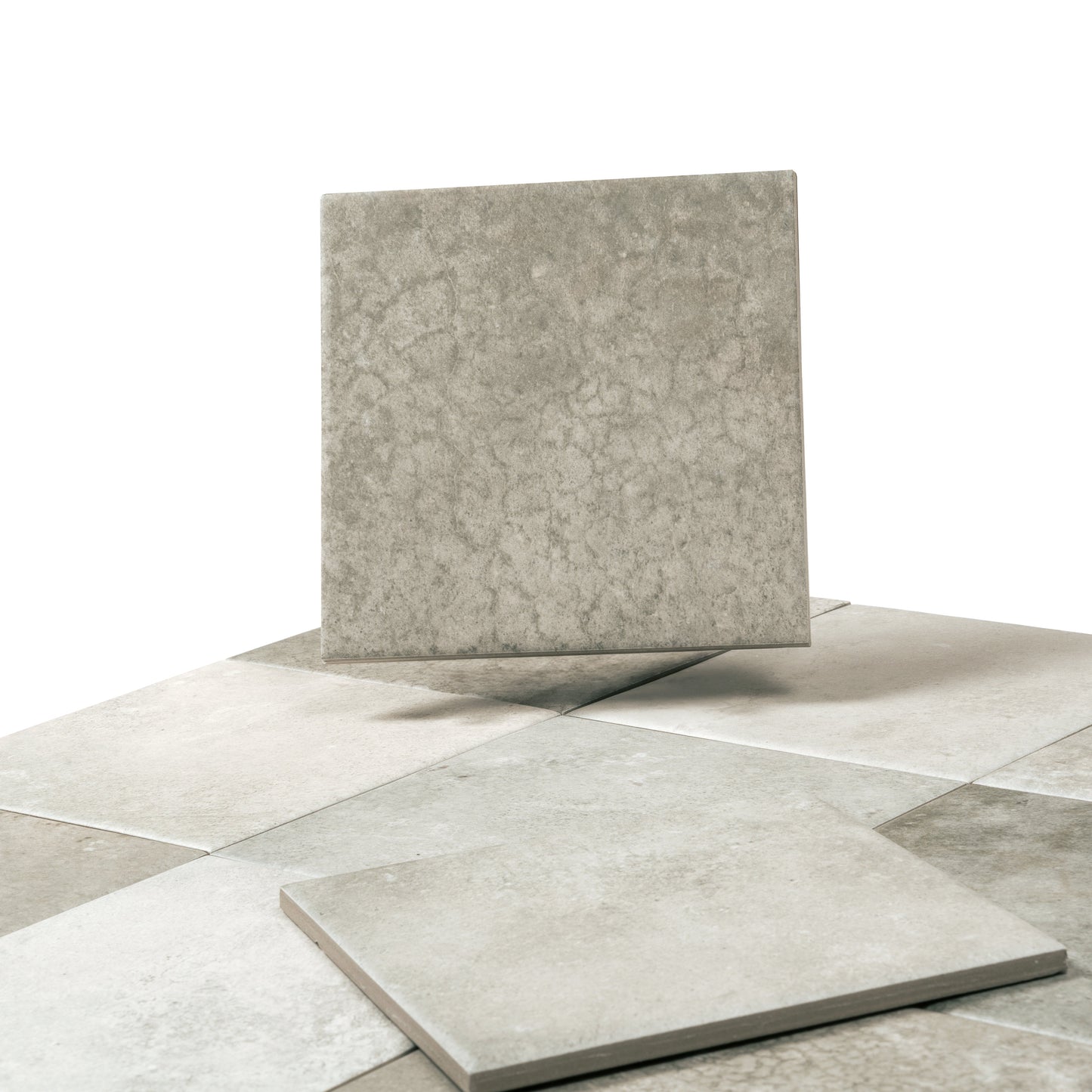 Cool Gray 6x6 Matte Porcelain Zellige Square Tile - Sample