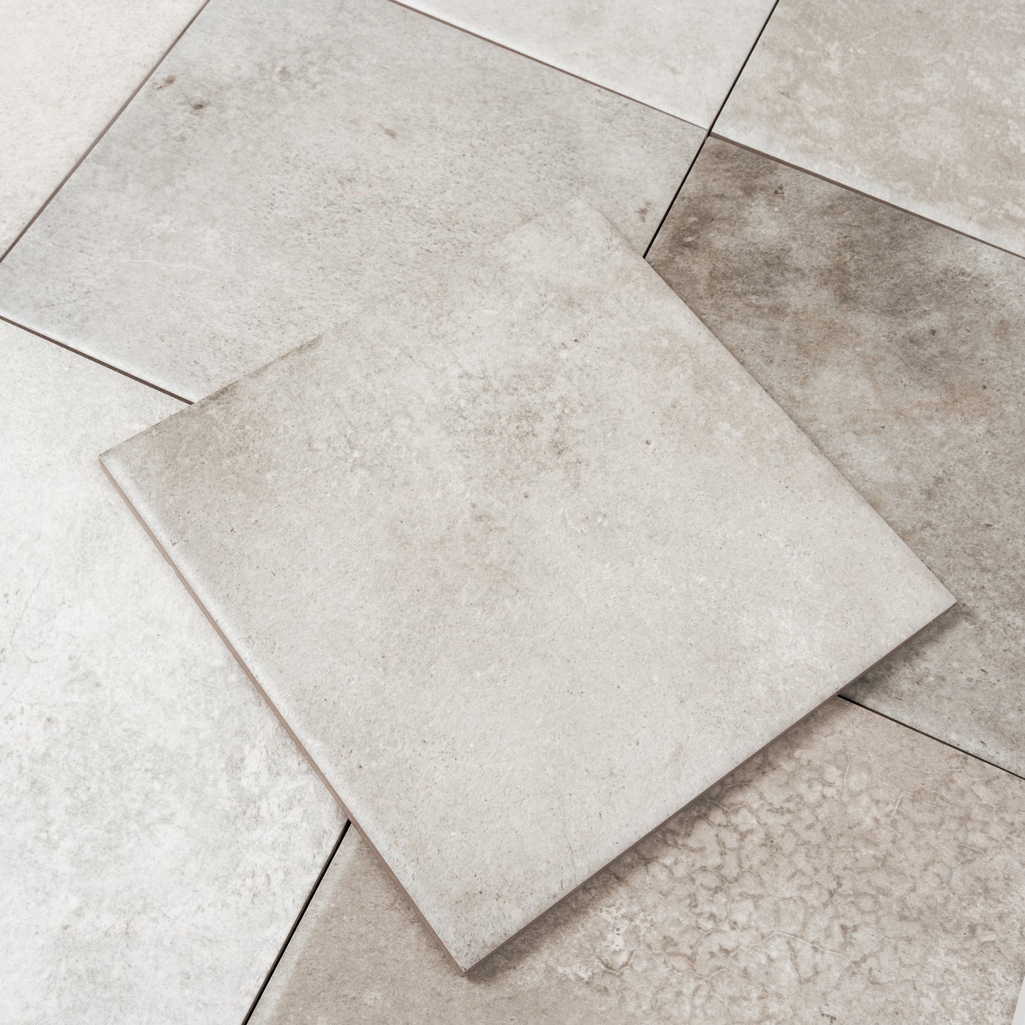 Cool Gray 6x6 Matte Porcelain Zellige Square Tile - Sample