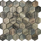 Wooden Brown 12 x 12 Glossy Glass Mosaic Tile