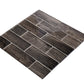 Brown 12 x 12 Glossy Glass Mosaic Tile