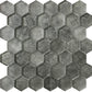 Coin Gray 12 x 12 Glossy Glass Mosaic Tile