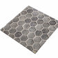 Coin Gray 12 x 12 Glossy Glass Mosaic Tile