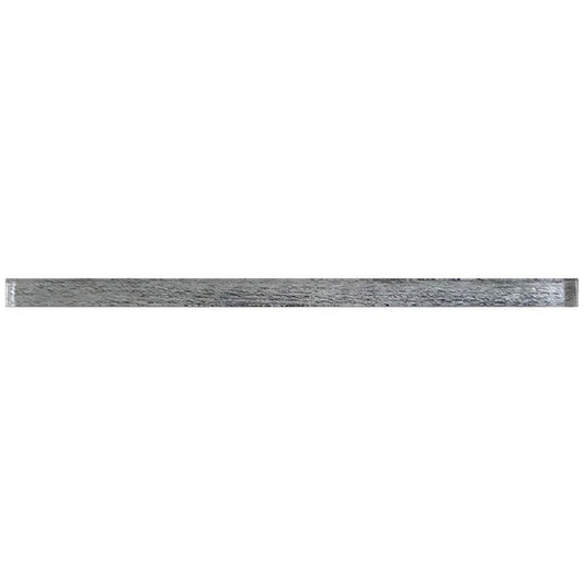 Light Gray 0.5 x 12 Glass Glossy Pencil Trim