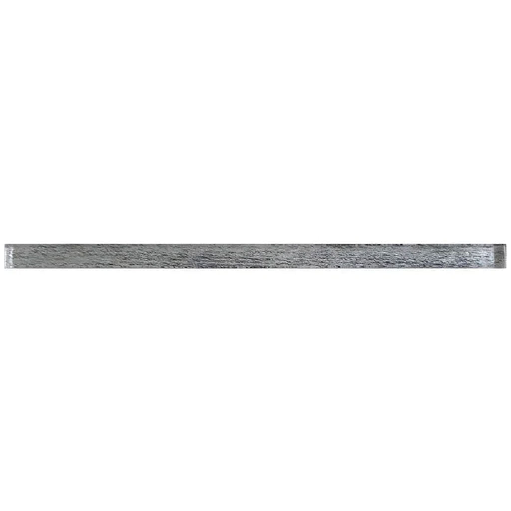 Light Gray 0.5 x 12 Glossy Glass Pencil Trim - Sample