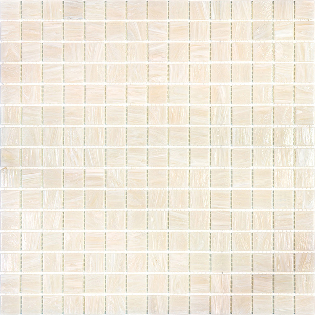 Nude Beige 12 x 12 Glossy Glass Mosaic Tile