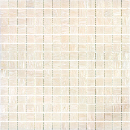 Nude Beige 12 x 12 Glossy Glass Mosaic Tile - Sample