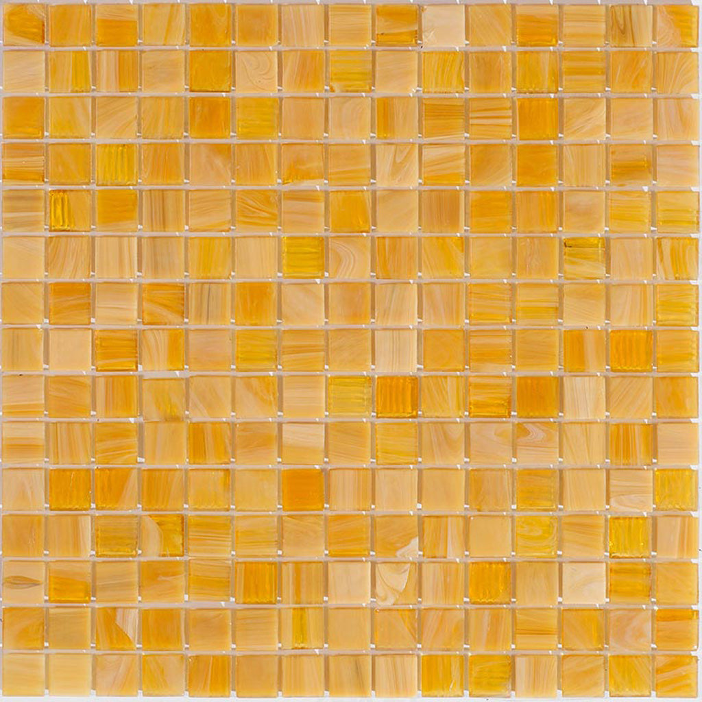 Golden Yellow 12 x 12 Glossy Glass Mosaic Tile