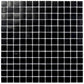 Black 12 x 12 Glossy Glass Mosaic Tile