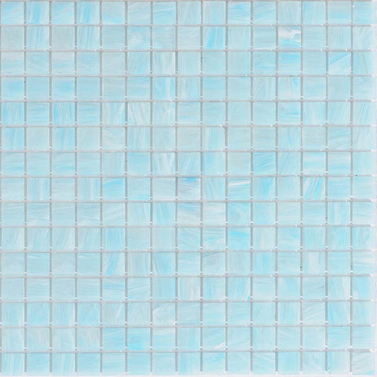 Columbia Blue 12 x 12 Glossy Glass Mosaic Tile - Sample
