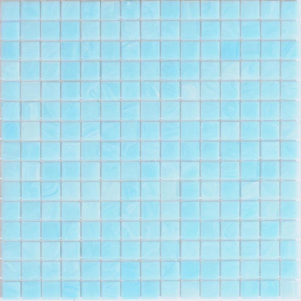 Baby Blue 12 x 12 Glossy Glass Mosaic Tile