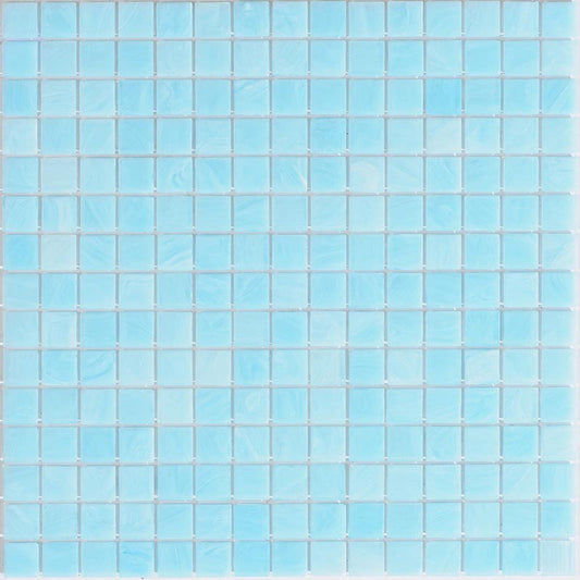 Baby Blue 12 x 12 Glossy Glass Mosaic Tile