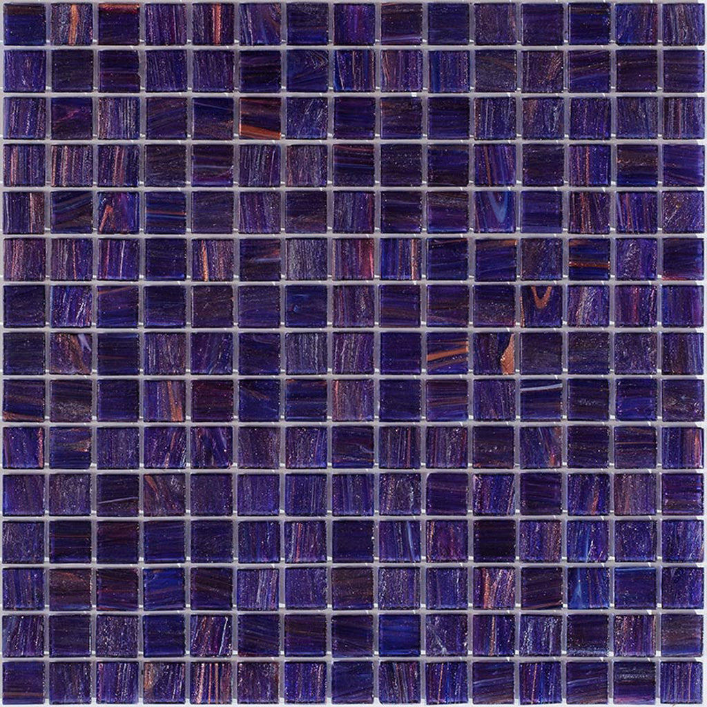 Deep Indigo Blue 12 x 12 Glossy Glass Mosaic Tile