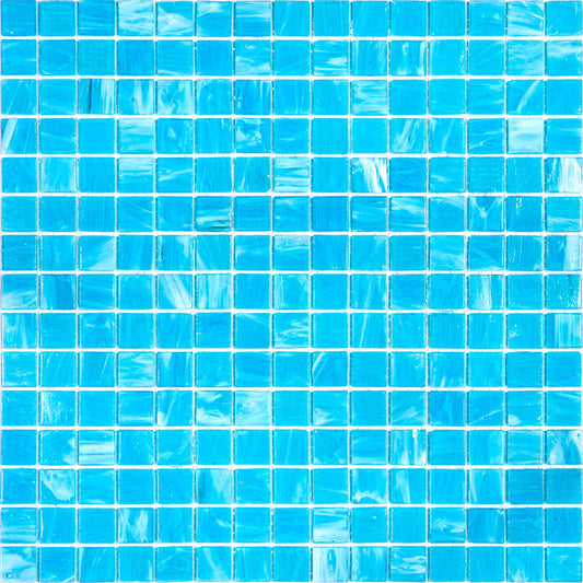 Arctic Blue 12 x 12 Glossy Glass Mosaic Tile