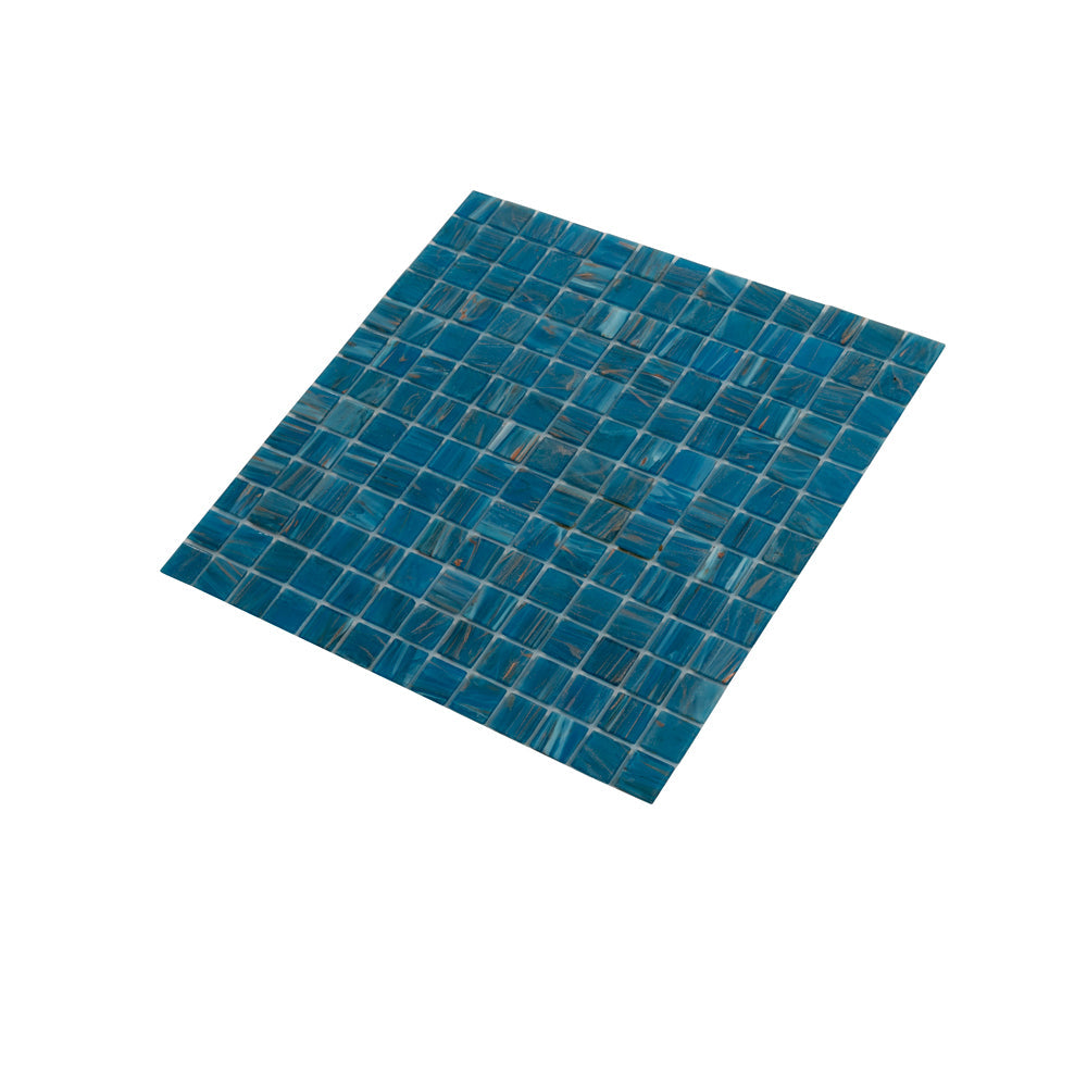 Blue 12 x 12 Glossy Glass Mosaic Tile