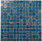 Yale Blue and Gold 12 x 12 Glossy Glass Mosaic Tile