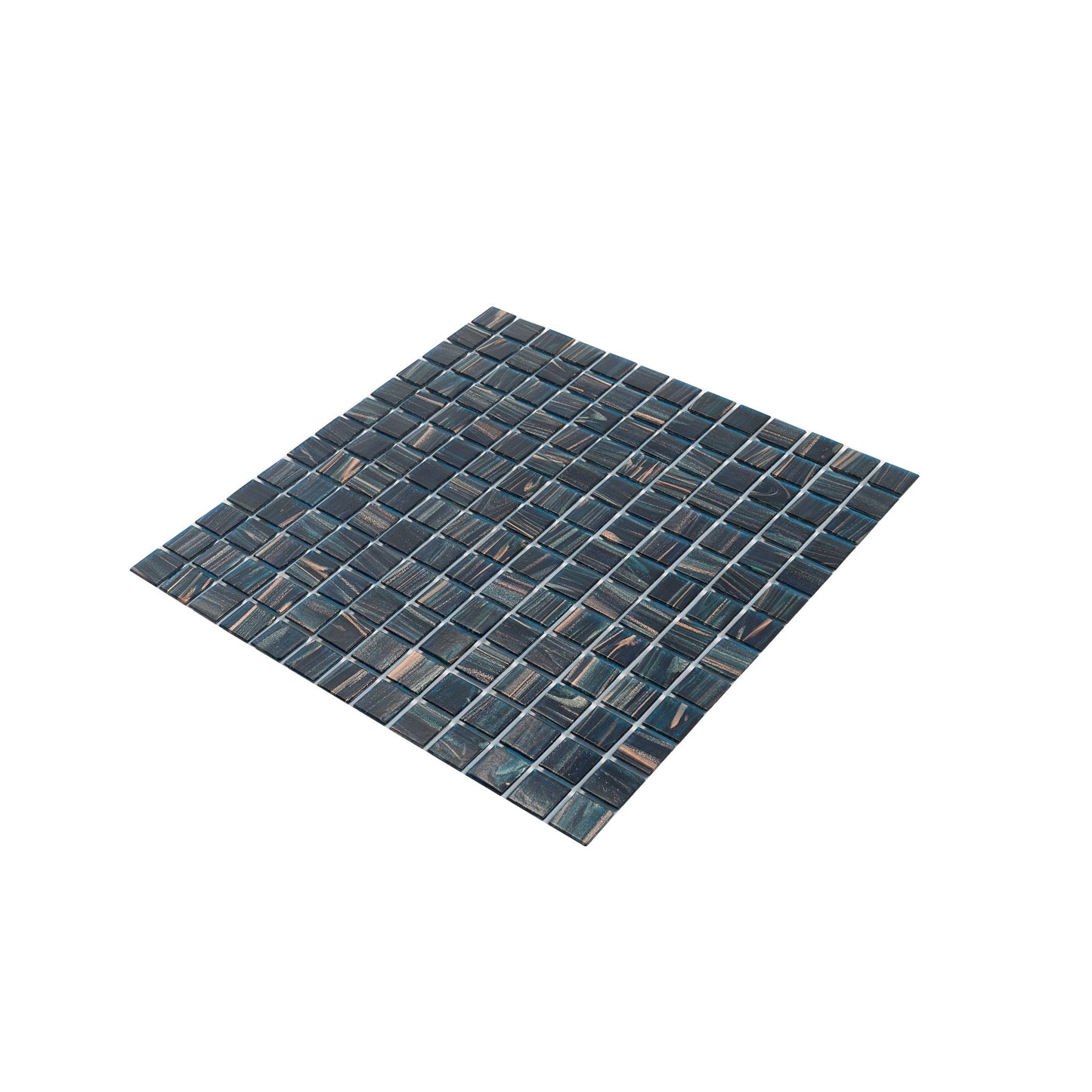 Berlin Blue 12 x 12 Glossy Glass Mosaic Tile