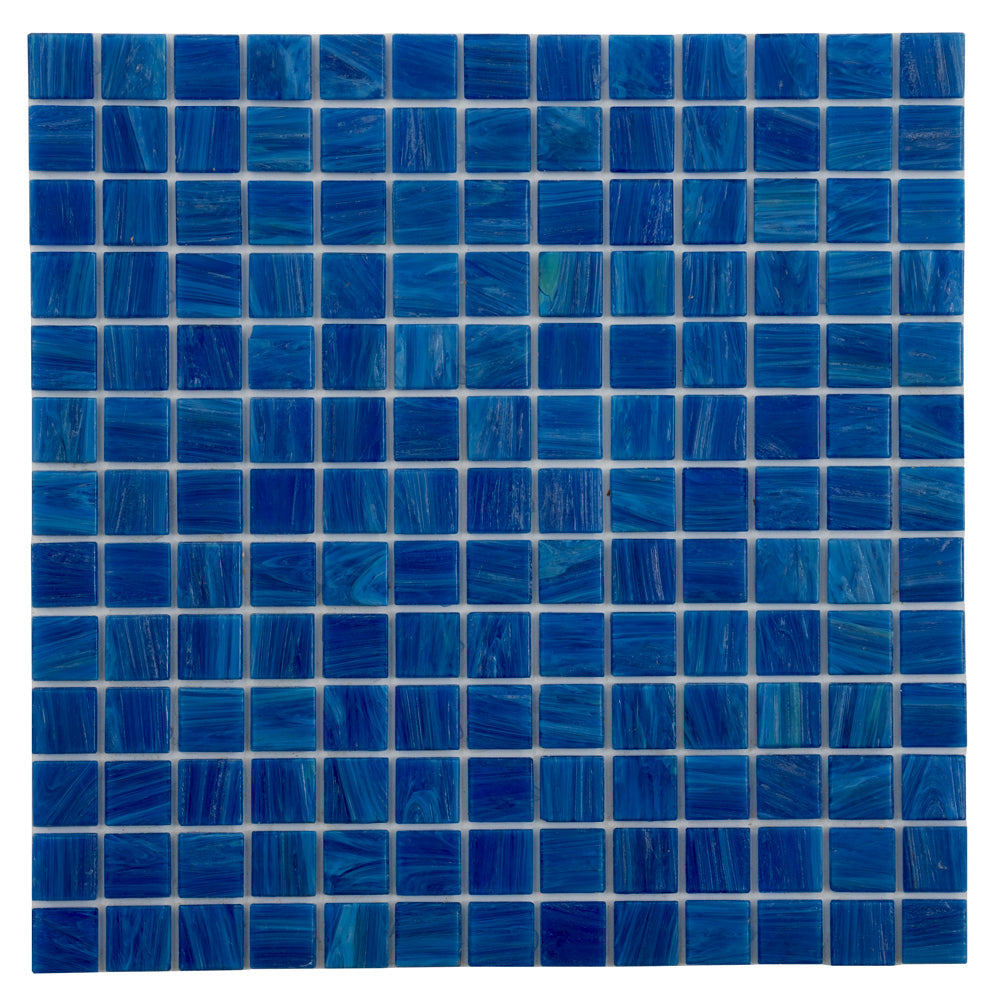 Trypan Blue 12 x 12 Glossy Glass Mosaic Tile