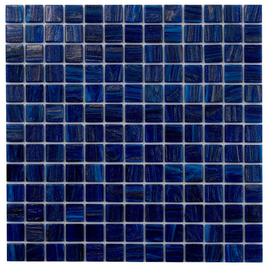 Egyptian Blue 12 x 12 Glossy Glass Mosaic Tile - Sample