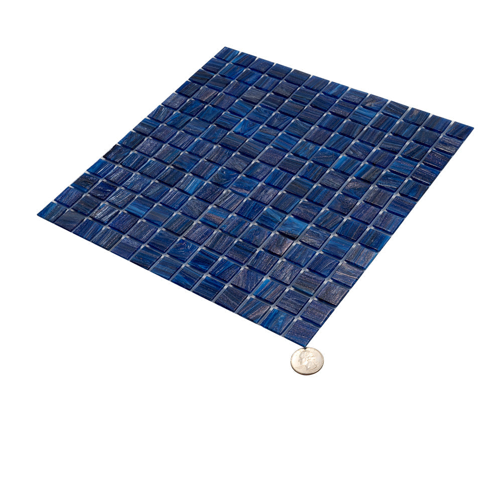 Egyptian Blue 12 x 12 Glossy Glass Mosaic Tile