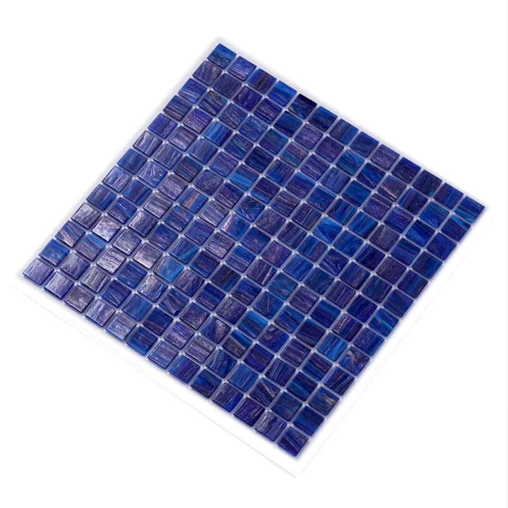 Egyptian Blue 12 x 12 Glossy Glass Mosaic Tile