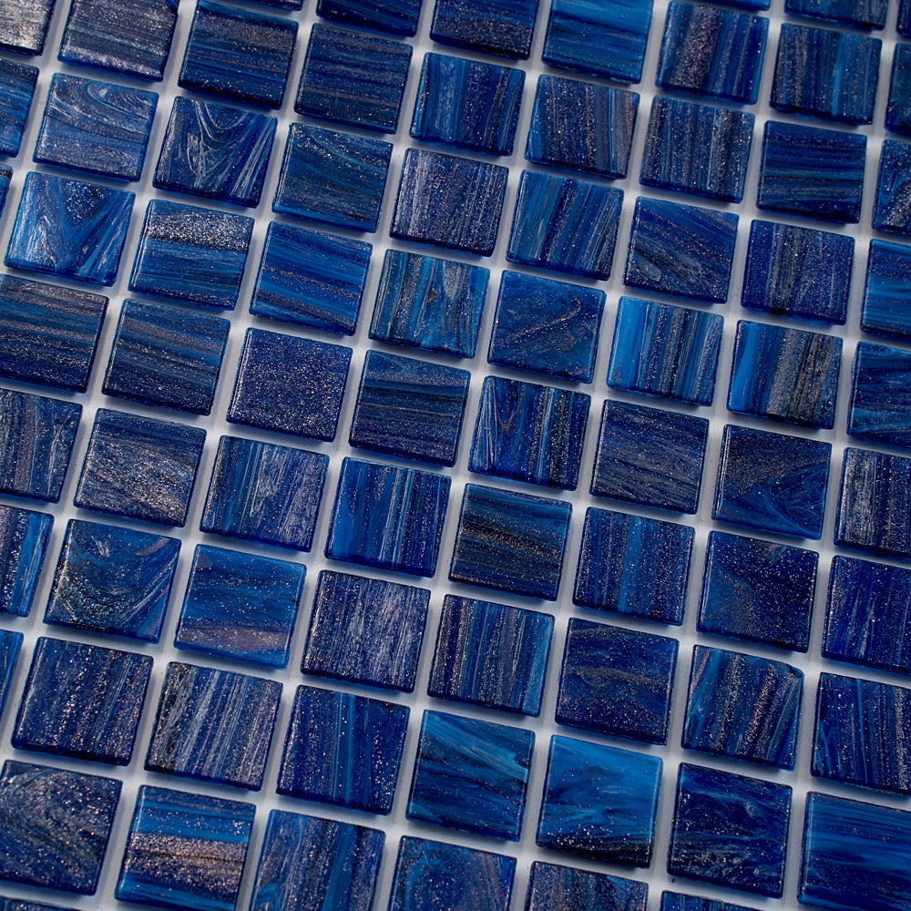 Egyptian Blue 12 x 12 Glossy Glass Mosaic Tile