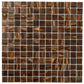 Brown and Gold 12 x 12 Glossy Glass Mosaic Tile