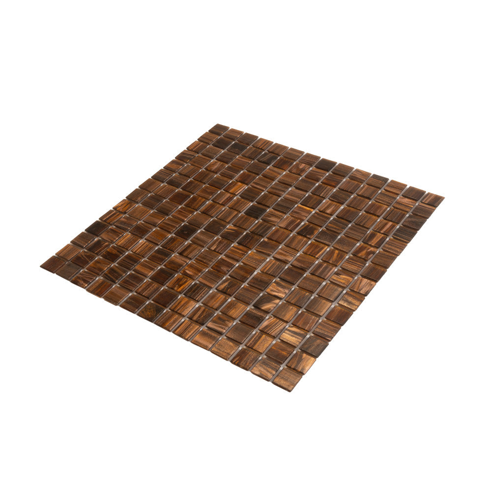 Bronze 12 x 12 Glossy Glass Mosaic Tile