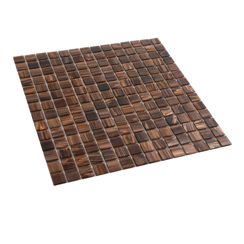 Bronze 12 x 12 Glossy Glass Mosaic Tile