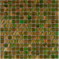 Green and Gold 12 x 12 Glossy Glass Mosaic Tile