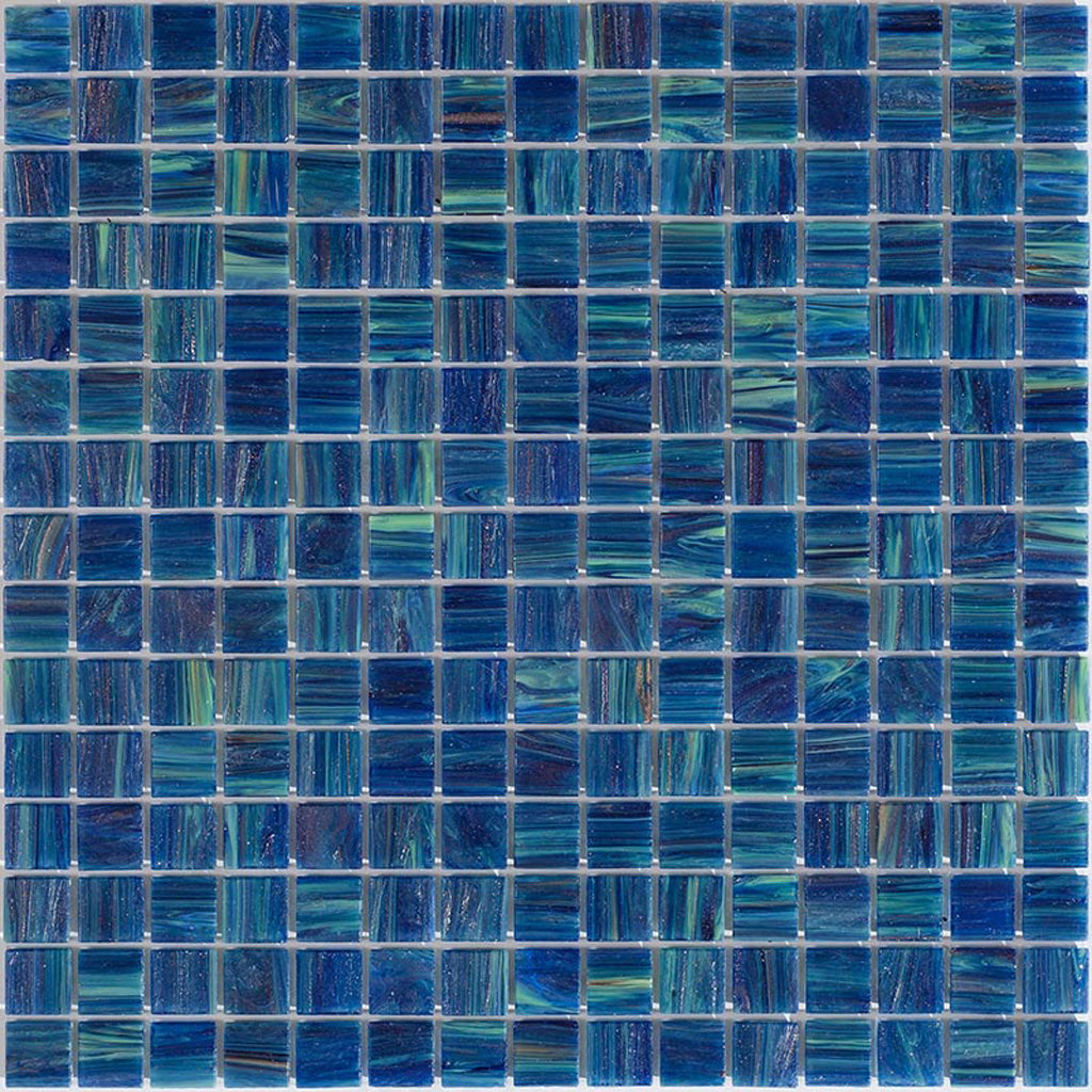 Deap Sea Blue 12 x 12 Glossy Glass Mosaic Tile