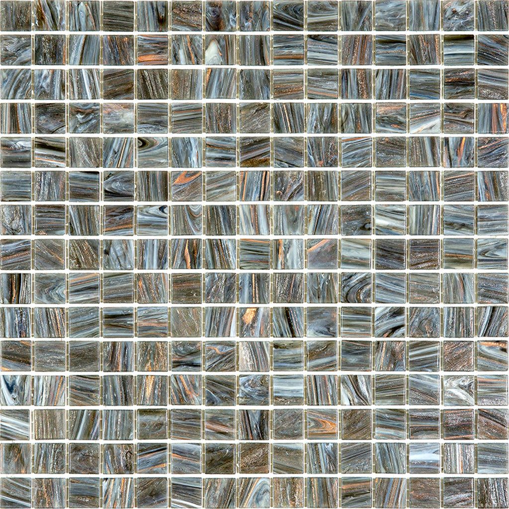 Cosmic Gray 12 x 12 Glossy Glass Mosaic Tile