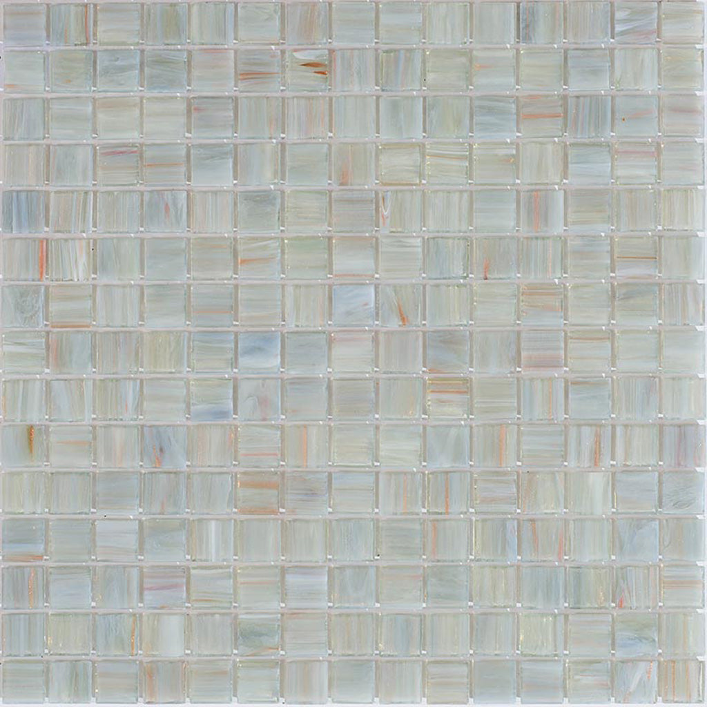 Light Gray 12 x 12 Glossy Glass Mosaic Tile