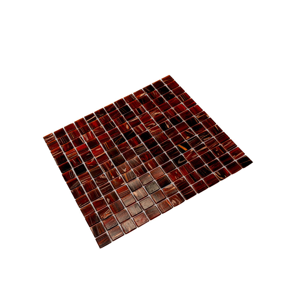 Wine Pink 12 x 12 Glossy Glass Mosaic Tile