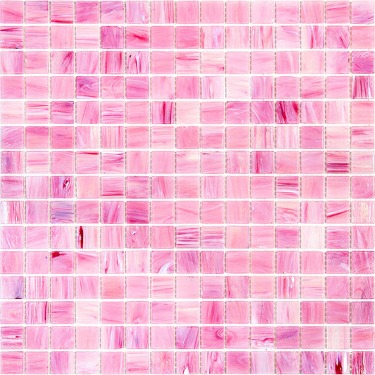 Light Red 12 x 12 Glossy Glass Mosaic Tile