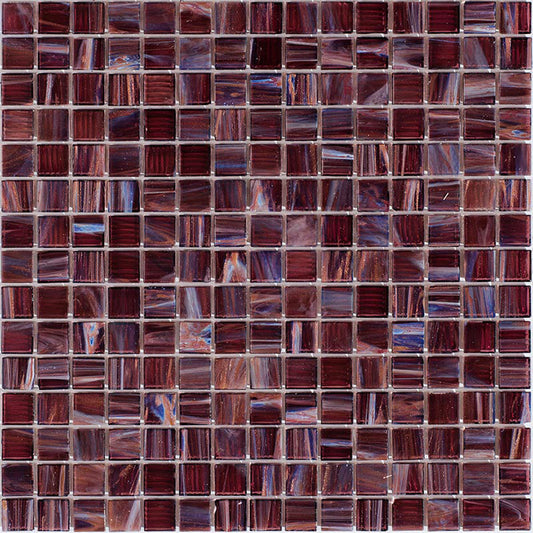 Bulgarian Red 12 x 12 Glossy Glass Mosaic Tile - Sample