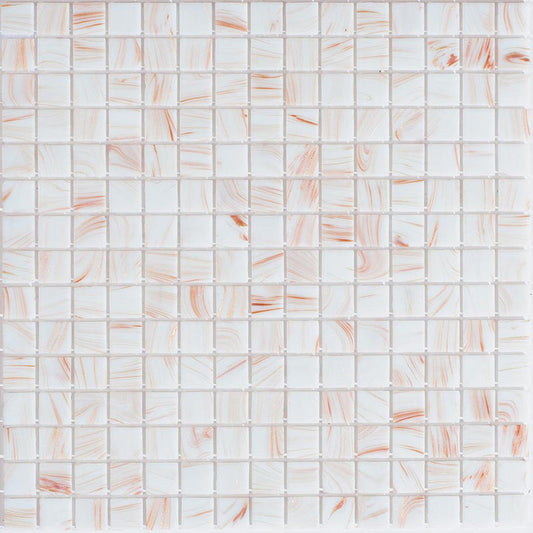 Coconut White 12 x 12 Glossy Glass Mosaic Tile - Sample