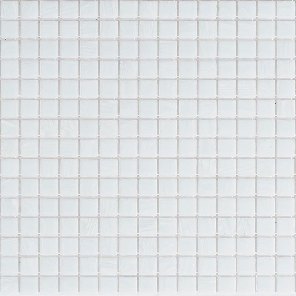 Cool Mint White 12 x 12 Glossy Glass Mosaic Tile