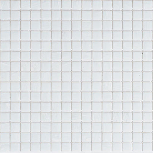 Cool Mint White 12 x 12 Glossy Glass Mosaic Tile