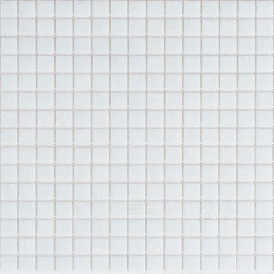 Cool Mint White 12 x 12 Glossy Glass Mosaic Tile - Sample